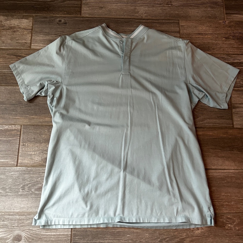 RADMOR Mens Golf Polo Shirt‎ Size XXL Light Blue Short Sleeve Henley